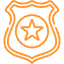 orange police badge