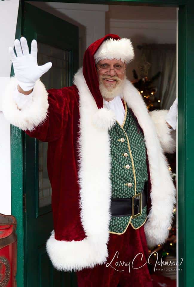 An evening with Santa with Santa in his house
