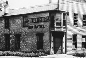black and white of Clifton house