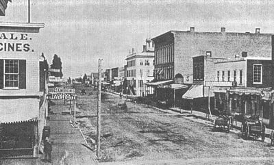 black and white of Liberty Street