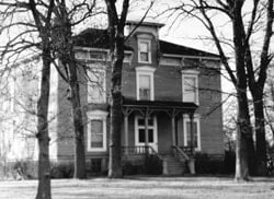 black and white of Sanford House