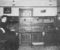 black and white switchboard in a room